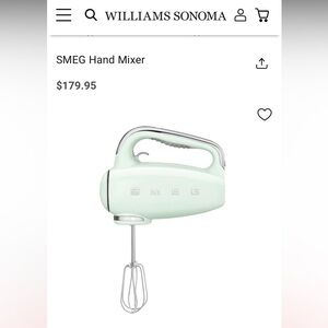 ⭐️SOLD⭐️ BRAND NEW pastel green Smeg hand mixer